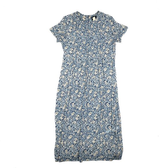 Vintage 90s Teddi Midi Dress Teacher Floral Boho Cottagecore Granny Sweet - Picture 7 of 9